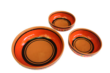 Terracotta Orange - Festive Set - Hand Painted From Spain